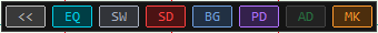 Panneau de boutons d'Alignment Map : EQ, SW, SD, BG, PD, AD, MK